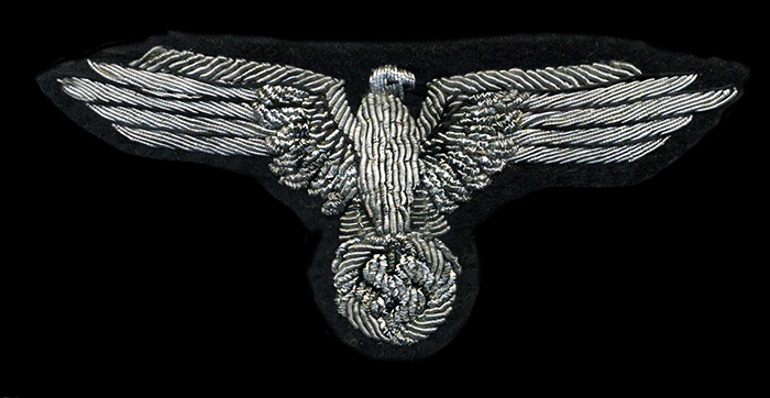 SS officer's hand embroidered bullion sleeve eagle